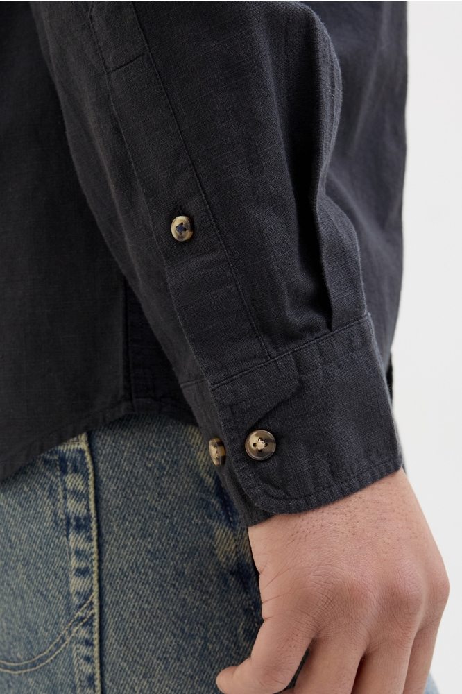 JJESUMMER SHIRT LS SN 12269315 BLACK